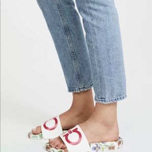 Salvatore Ferragamo Women's Floral Slide 10C